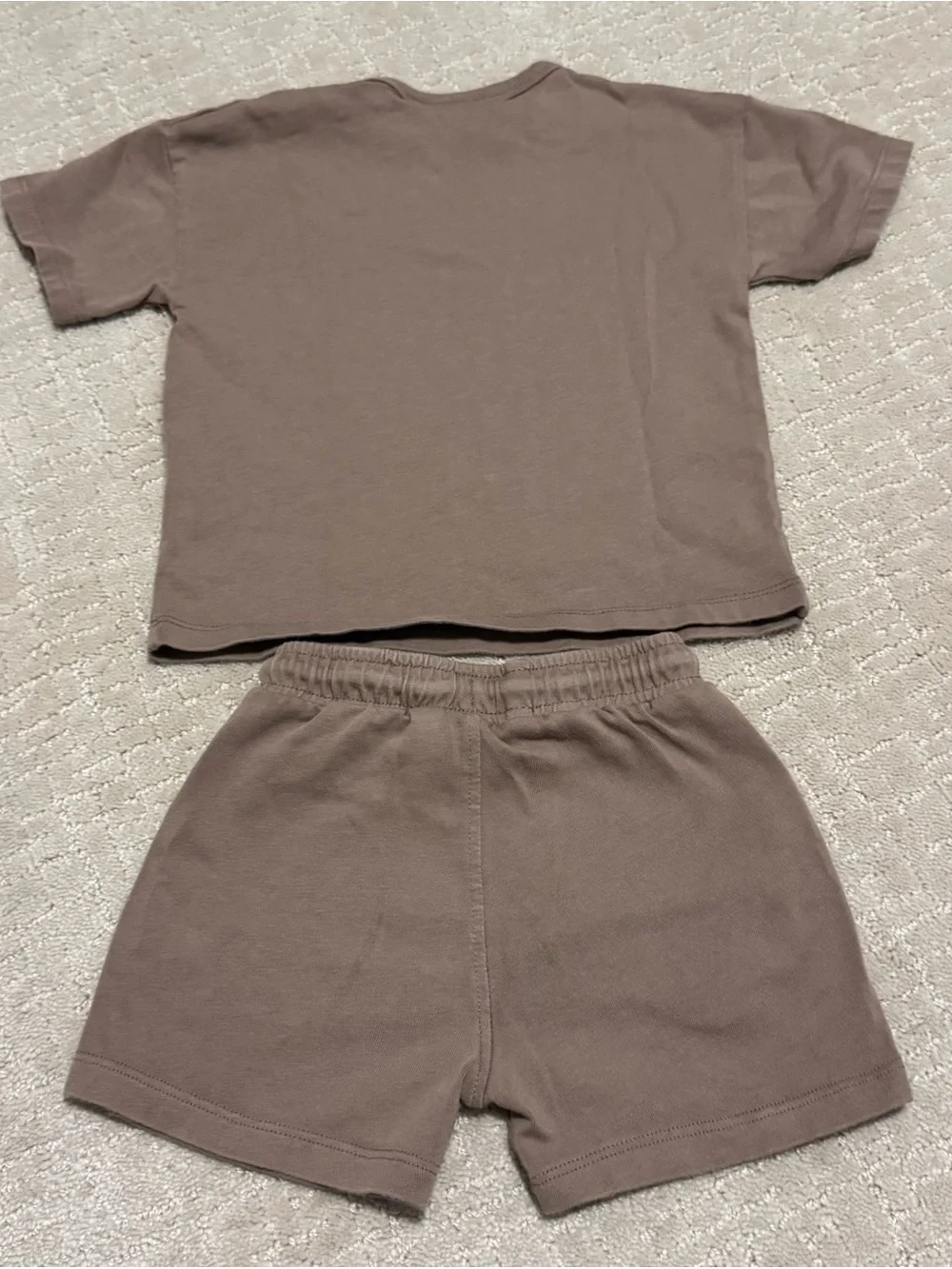 Zara Toddler Brown Matching Shirt & Shorts Set 3T